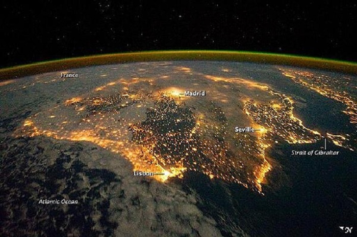 Вид на Испанию из космоса